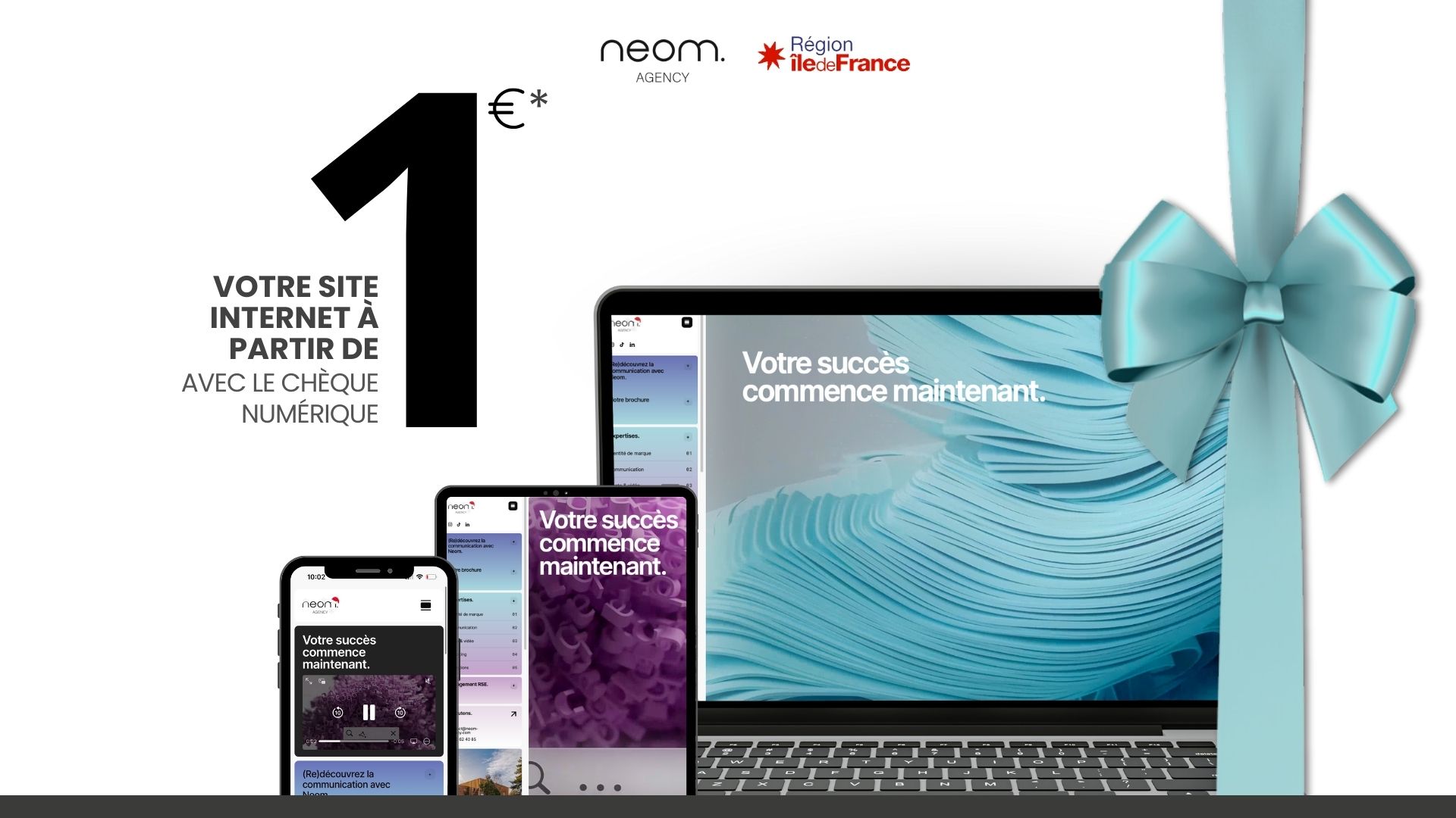 Votre site internet à partir de 1€ avec le « chèque numérique » !